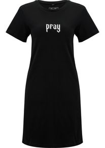 MISS TEE Damen Shirtkleid "Miss Tee Praying Hands Ladies Tee Dress", schwarz, klassisch, Gr. S, 100% Baumwolle, Kleider