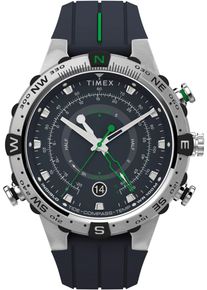 Timex Herren Quarzuhr "TIDE/TEMP/COMPASS", blau, Armbanduhren, Armbanduhr, Herrenuhr, Datum, Leuchtzeiger, Mineralglas, analog
