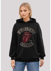 F4NT4STIC Damen Kapuzenpullover "The Rolling Stones Tour '78", schwarz, casual, Gr. L, Obermaterial: 80% Baumwolle, 20% Polyester, Pullover, Premium