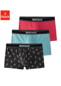 Buffalo Kinder Boxer "Boxershorts für Jungen", Gr. 122, bunt, Jersey, Obermaterial: 95% Baumwolle, 5% Elasthan, unifarben, gemustert, Unterhosen, mit
