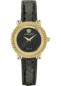 Versace Damen Quarzuhr "GRECA TWIST", schwarz, Armbanduhren, Armbanduhr, Damenuhr, Saphirglas, Swiss Made, analog