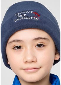 Jack Wolfskin Kinder Beanie "WILDERNESS BEANIE K", blau, Gr. M, Hauptmaterial: 87% Polyester recycled, 13% Polyester; Futter: 100% Polyester, Mützen