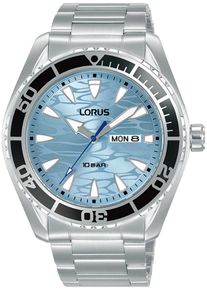 Lorus Herren Quarzuhr "Sports", silber, Armbanduhren, Armbanduhr, Herrenuhr, Edelstahlarmband, analog, Wochentag, Tag