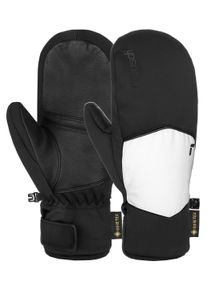 Reusch Damen Fäustlinge "Amira GORE-TEX Mitten", schwarz-weiß, feminin, Gr. 7, unifarben, 55% Polyester, 28% Polyamid, 10% Ziegenleder, 7% Elasthan,
