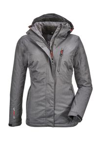 Killtec Damen Outdoorjacke "Nira", grau, sportlich, Gr. 36, 100% Polyester, Jacken, Wasser- und winddichte Jacke, atmungsaktiv, abnehmbare Kapuze