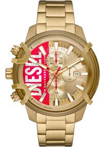Diesel Herren Chronograph "GRIFFED", gold, Armbanduhren, Armbanduhr, Herrenuhr, Silikonarmband, ideal auch als Geschenk
