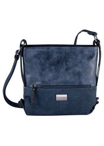 Tom Tailor Damen Umhängetasche "ELIN FLASH", blau, Lederimitat, Taschen, mit Bänderapplikation