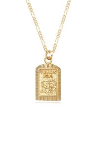 Elli Damen Kette mit Anhänger "Venus-Anhänger Vintage 925 Sterling Silber vergoldet", 45, ohne Stein, Silber 925 (Sterlingsilber), L: 45cm, gold,