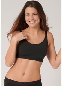 Sloggi Damen Bustier "GO Allround P", schwarz, Single Jersey, Obermaterial: 56% Polyester, 35% Modal, 8% Elasthan, 1% Polyamid, unifarben, Basic,
