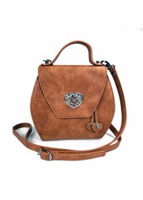 Allgäu Rebell ALLGÄU REBELL Damen Umhängetasche "Dirndl", braun, Lederimitat, Taschen, Designed in Allgäu