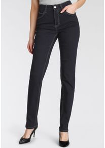 MAC Damen Gerade Jeans "Melanie-Heart", blau, feminin, Gr. 36, Abriebeffekte, Denim/Jeans, Obermaterial: 99% Baumwolle, 1% Elasthan, Jeans,