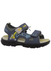 Lurchi Kinder Sandale "Blinkschuh WMS: Kodo", Gr. 30, blau, Lederimitat, sportlich, Schuhe, Klettschuh, Outdoorschuh, Größenschablone zum Download
