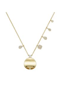 Smart Jewel Damen Collier "Verschiedene Behänge mit Zirkonia, Silber 925", 45cm, Silber 925 (Sterlingsilber), gold, Silber 925 (Sterlingsilber),