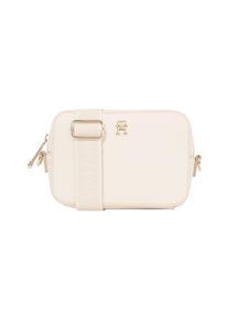 Tommy Hilfiger Damen Umhängetasche "TH SOFT LOGO CAMERA BAG", weiß, Lederimitat, Taschen, Damen Handytasche, Mini Bag, Schultertasche mit