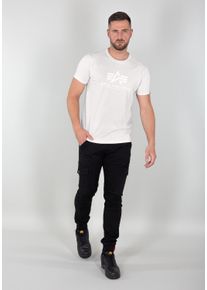 Herren T-Shirt "Alpha Industries Men - T-Shirts Basic T-Shirt", weiß, Gr. M, Alpha Industries, Obermaterial: 100% Baumwolle, Shirts