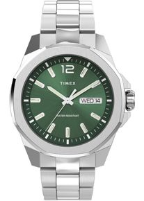 Timex Herren Quarzuhr "ESSEX", silber, Armbanduhren, Armbanduhr, Herrenuhr, Datum, Leuchtzeiger, Mineralglas, analog