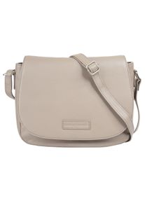 Bruno Banani Damen Umhängetasche, beige, Leder, unifarben, leicht glänzend, Taschen, echt Leder