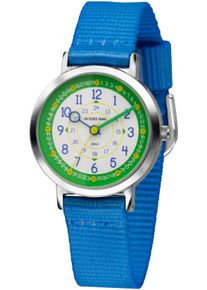 Jacques Farel Kinder Quarzuhr "Happy Learning, Lernuhr, KOP 03", blau, Armbanduhren, Armbanduhr, Kinderuhr, Lernuhr, Geschenkidee, Schulanfang,