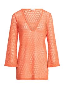 Roxy Damen Sommerkleid "Love Coastline", orange, Gr. XS, 65% Polyester, 35% Baumwolle, Kleider