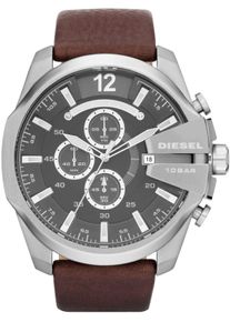 Diesel Herren Chronograph "MEGA CHIEF", braun, Armbanduhren, Quarzuhr, Armbanduhr, Herrenuhr, Stoppfunktion, Lederarmband