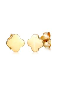 Elli Damen Paar Ohrstecker "Ohrstecker Kleeblatt 925 Sterling Silber", OneSize, ohne Stein, Silber 925 (Sterlingsilber), gold, Silber 925