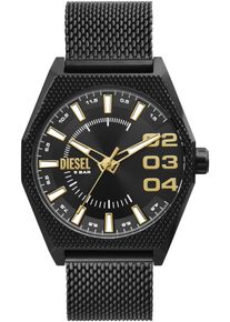 Diesel Herren Quarzuhr "SCRAPER", schwarz, Armbanduhren, Armbanduhr, Herrenuhr, Edelstahlarmband