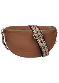 Bruno Banani Damen Gürteltasche, braun, Leder, unifarben, leicht glänzend, Taschen, echt Leder