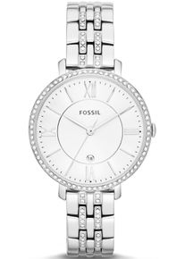 Fossil Damen Quarzuhr "JACQUELINE", silber, Armbanduhren, Armbanduhr, Damenuhr, Datum, analog, Edelstahlarmband