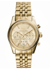 Michael Kors Damen Chronograph "LEXINGTON", gold, Armbanduhren, Quarzuhr, Armbanduhr, Damenuhr, Stoppfunktion, Edelstahlarmband