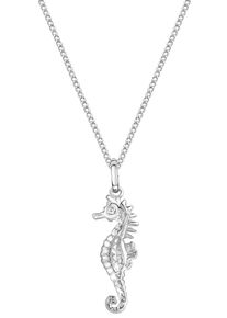Firetti Kette mit Anhänger "Schmuck Geschenk Silber 925 Halsschmuck Halskette Panzerkette Pferd", Silber 925 (Sterlingsilber), L: 38cm B: 1mm,