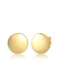 Elli Damen Paar Ohrstecker "Ohrstecker Plättchen 925 Sterling Silber", OneSize, ohne Stein, Silber 925 (Sterlingsilber), gold, Silber 925