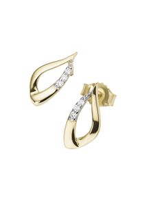 Luigi Merano Damen Paar Ohrstecker "mit Brillanten, Gold 585", SI = kleine Einschlüsse, Gelbgold 585, gold, Gelbgold 585, Ohrringe