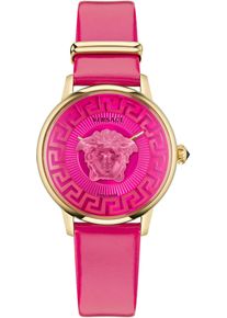Versace Damen Quarzuhr "MEDUSA ALCHEMY", pink, Armbanduhren, Armbanduhr, Damenuhr, Saphirglas, Swiss Made, Leuchtzeiger