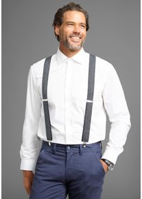MAN'S WORLD MAN'S WORLD Herren Hosenträger, blau, modisch, Fischgratmuster, gemustert, Obermaterial: 82% Polyester, 18% Elasthan, Hosenträger, in klassischer