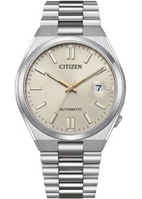 Citizen Damen Automatikuhr "Tsuyosa", silber, Armbanduhren, Armbanduhr, Damenuhr, Herrenuhr, Edelstahlarmband, Saphirglas, Datum