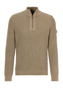 JOOP! JOOP JEANS Herren Strickpullover "Henrio", braun, modisch, Gr. XL, unifarben, Strick, Obermaterial: 100% Baumwolle, Pullover, mit Reißverschluss