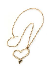 Damen Lange Kette "Herz Me", gold, Basic, Collezione Alessandro, Metall, Halsketten, mit großem Herz