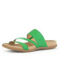 Gabor Damen Pantolette, Gr. 38, grün, Textil, unifarben, sportlich, Schuhe, Keilabsatz, Sommerschuh, Schlappen in sommerlicher Farbpalette