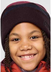 Jack Wolfskin Kinder Beanie "STRIPY KNIT BEANIE K", pink, Gr. S, Hauptmaterial: 100% Acrylic; Kontrast: 100% Acrylic, Mützen