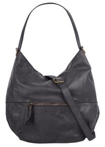FORTY Damen Shopper, grau, Leder, unifarben, leicht glänzend, Taschen, echt Leder, Made in Italy