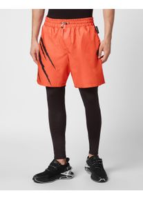 Plein Sport Damen Sporthose "Scratch"20, orange, Gr. XL, Obermaterial: 90% Polyester, 10% Elasthan, Hosen