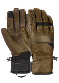 Reusch Damen Skihandschuhe "Corey", braun, casual, Gr. 7,5, unifarben, 70% Ziegenleder, 10% Polyester, 10% Elasthan, 10% Polyurethan, Handschuhe, in