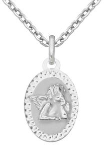 Firetti Damen Kette mit Anhänger "Schmuck Geschenk Silber 925 Halsschmuck Halskette Ankerkette Engel", Silber 925 (Sterlingsilber), L: 45cm, silber,
