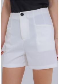 FRESHLIONS Damen Shorts "Lein", weiß, casual, Gr. XS, unifarben, 100% Polyester, Hosen, im klassischen Design