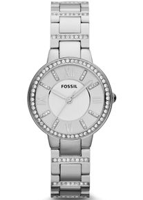 Fossil Damen Quarzuhr "VIRGINIA", silber, Armbanduhren, Armbanduhr, Damenuhr, Edelstahlarmband