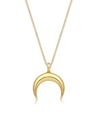Elli Premium Damen Kette mit Anhänger "Halbmond 375 Gelbgold", 45, ohne Stein, Gelbgold 375, L: 45cm, gold, Gelbgold 375, Halsketten