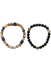 Firetti Armband Set "Multipack Schmuck Geschenk Armschmuck Armketten Edelstein", Materialmix, braun, Materialmix, Armbänder, Made in Germany - mit