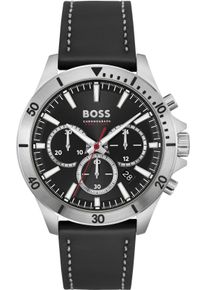 BOSS Herren Chronograph "TROPER", schwarz, Armbanduhren, Quarzuhr, Herrenuhr, Armbanduhr, Stoppfunktion, Edelstahlarmband