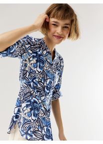 Walbusch Baumwoll Bluse Krempelarm