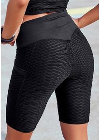 Vivance ACTIVE Radlerhose schwarz Gr. XS (32/34) für Damen. Mit Mesheinsatz, Logodruck. Figurbetont